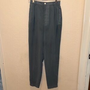 Vintage Unisex Polka Dot Patterned Pants super high rise high waisted